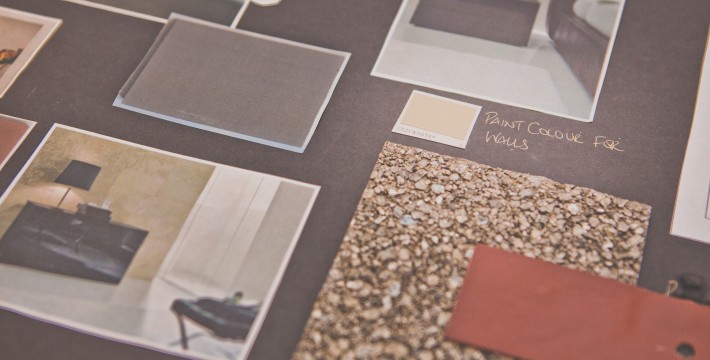 Interior design proposal board