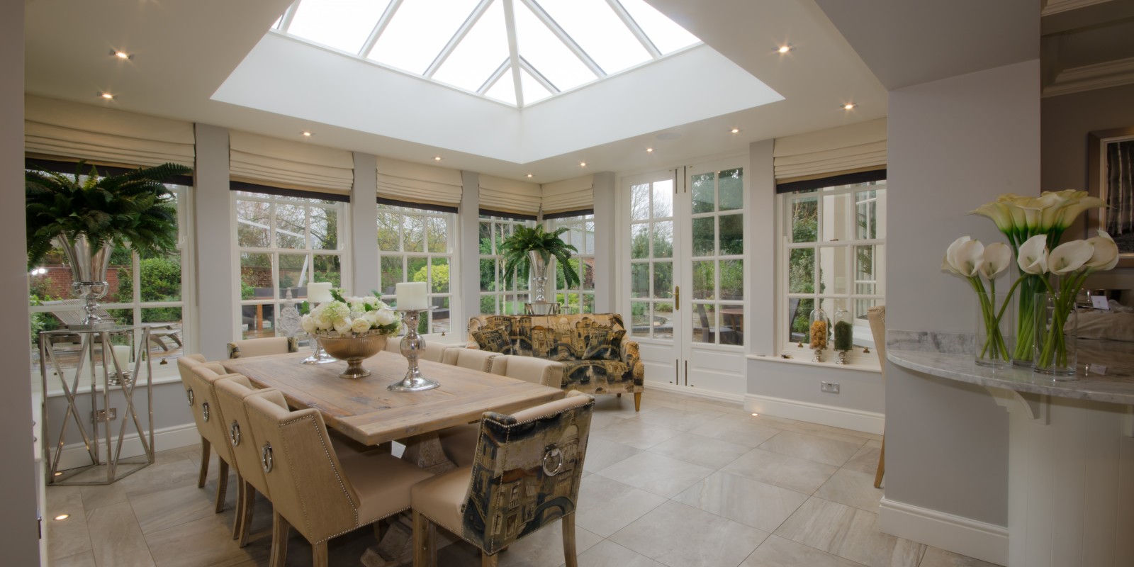 Orangery Dining Room Interior Design Stafforshire